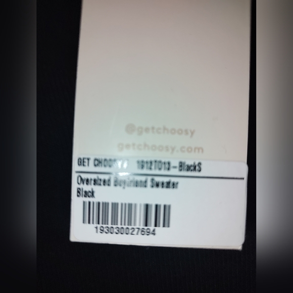 Choosy Black Turtleneck Oversized Balloon Sleeve Cozy Boyfriend Sweater Size S - Picture 4 of 4